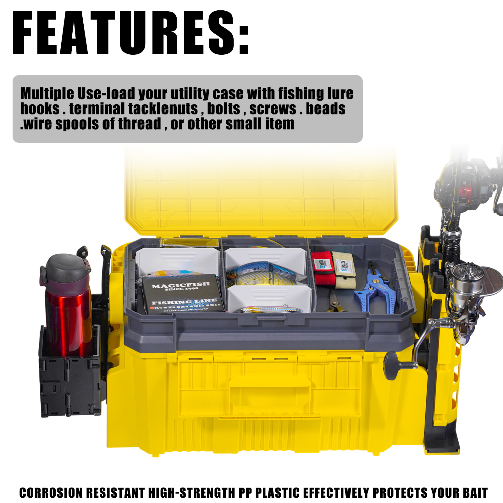 New Large Fishing Box Suit 19. - Fishing Kayak Crate 评论和价格